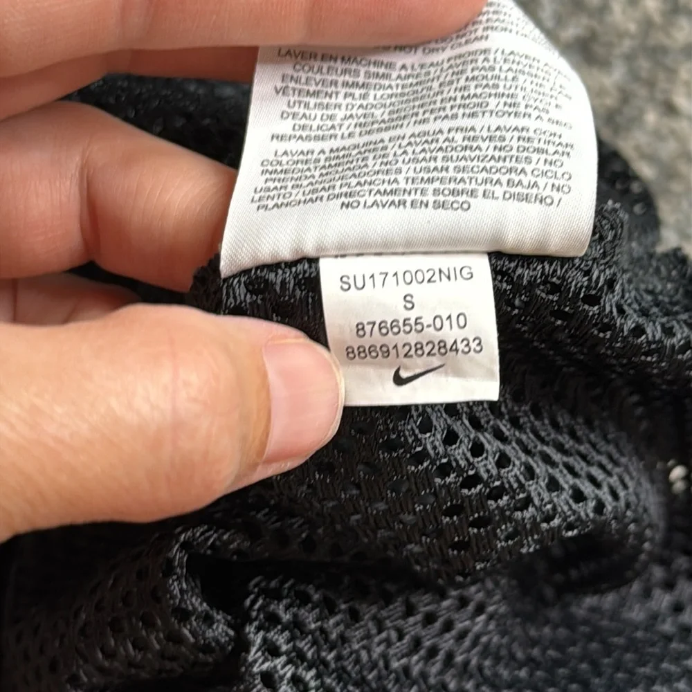 Nike Swoosh Mesh Black Tank Top Size Small